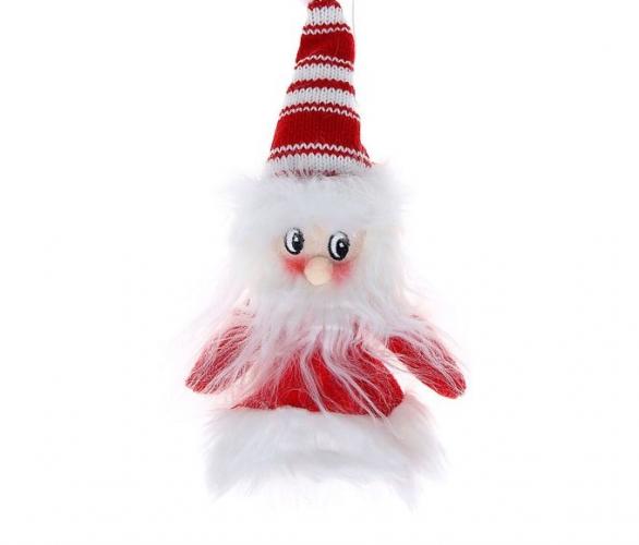 Мягкая ёлочная игрушка Дед Мороз в свитерке-платье