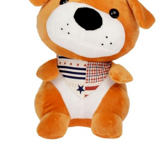 Мягкая игрушка Собака с косынкой, цвет МИКС, 28 см