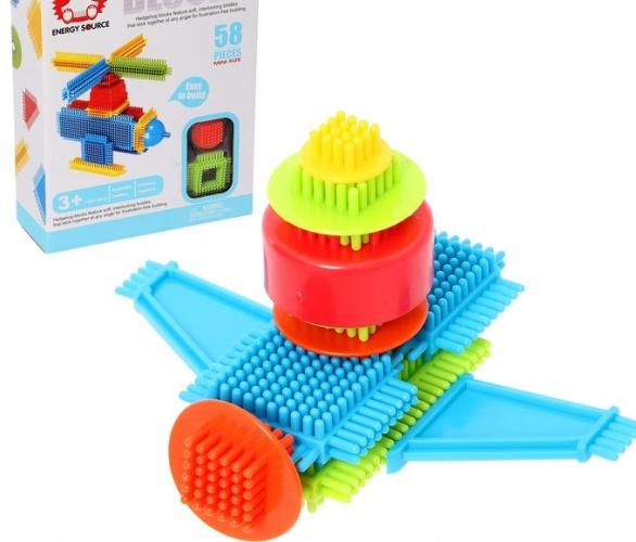 Конструктор игольчатый MINI BRISTLES Вертолетик, 58 деталей