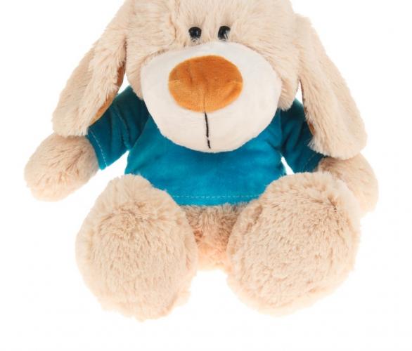 Мягкая игрушка Собака Рикки в синей кофте 35 см