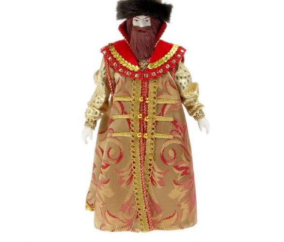 Новогодняя кукла Царь в красном высота 27 см (Fz90)