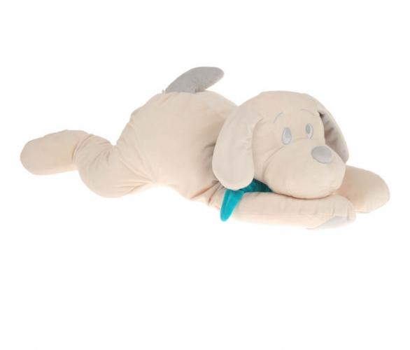 Мягкая игрушка Собака 60 см, цвет белый/бирюзовый AT365216