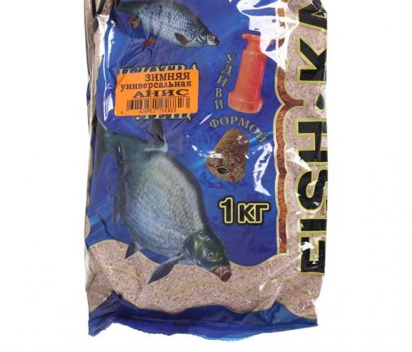 Прикормка Fish-ka зима Универсальная, анис смесь, вес 1кг