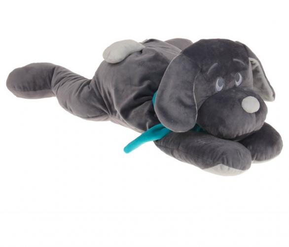 Мягкая игрушка Собака 60 см, цвет серый/бирюзовый AT365219