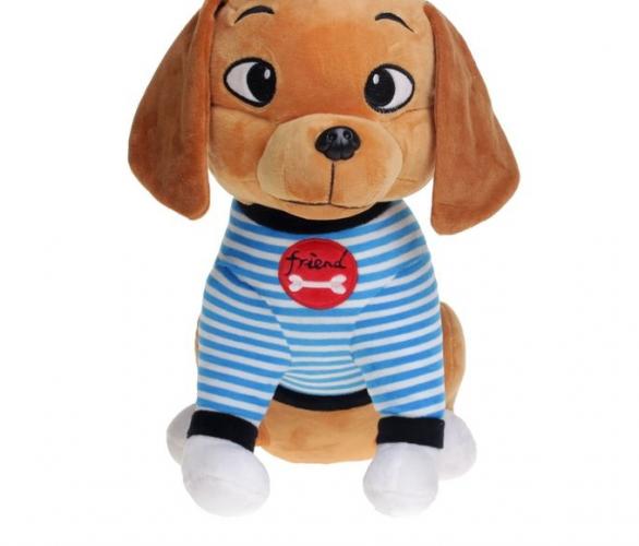 Мягкая игрушка Собака в кофте сидит № 2 цвет МИКС, 38 см