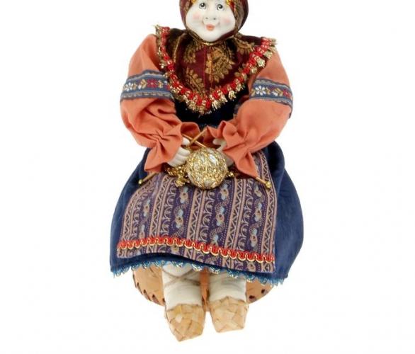 Сувенирная кукла на шкатулке Бабуся-рукодельница, МИКС
