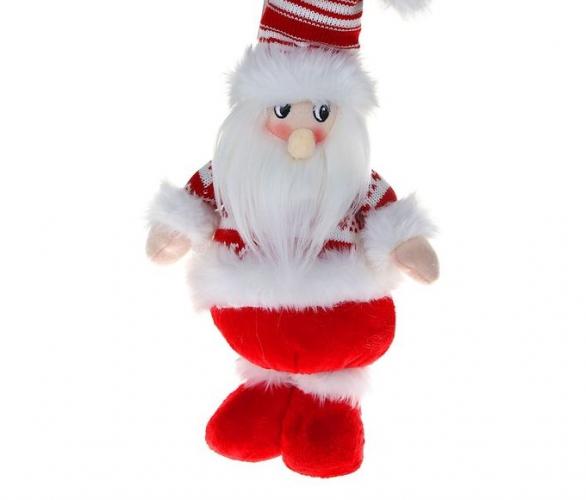 Мягкая игрушка Дед Мороз (бело-красный свитерок)
