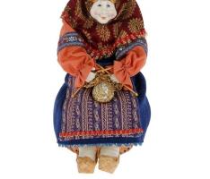 Новогодняя кукла-шкатулка Бабушка с вязаньем 22 см  МИКС