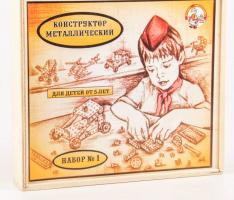 Конструктор металлический Для уроков труда №1 в деревянной упаковке 980