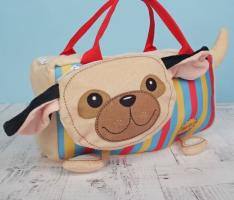 Мягкая игрушка-сумка Путешественница Собака 29 см