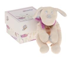 Мягкая игрушка Собака 15 см, цвет белый/фиолетовый AT365200