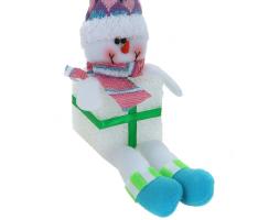 Световая игрушка Снеговик-подарок (разноцветные сердечки)
