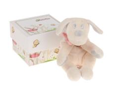 Мягкая игрушка Собака 15 см, цвет белый/розовый AT365199