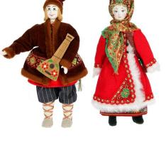 Новогодние куклы Иван да Марья набор из 2-х штук