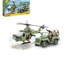 Конструктор Cobi Small Army 24254 Jeep Willys MB with Helicopter