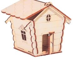 Сборная модельМини-домик. Избушка, 11 деталей, в пластиковой сумочке