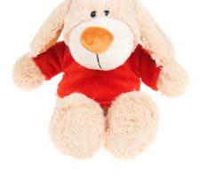 Мягкая игрушка Собака Рикки в красной кофте 35 см