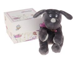 Мягкая игрушка Собака 15 см, цвет серый/фиолетовый AT365203