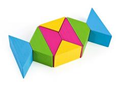 Треугольники Цветные, 16 элементов
